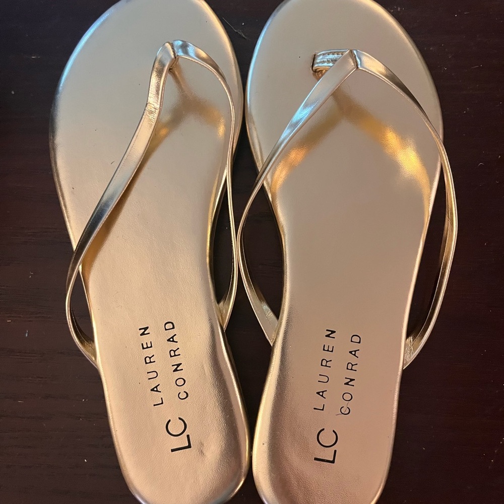 Gold Lauren Conrad sandals, size 5